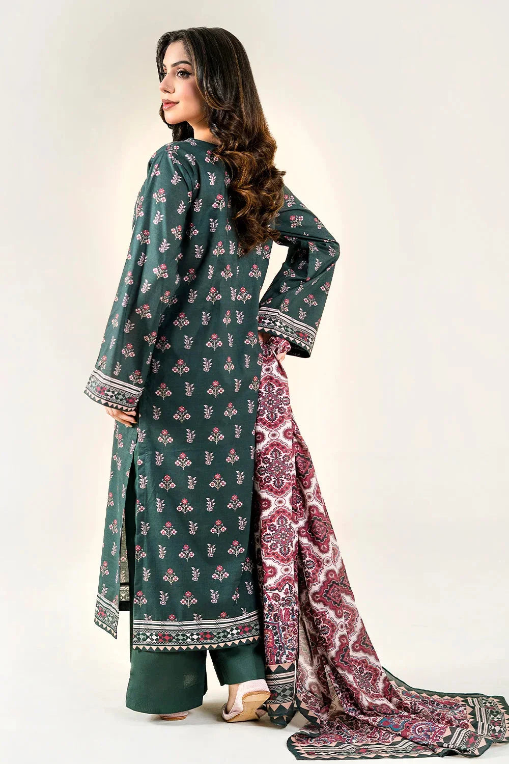 3PC Unstitched Printed Lawn Suit | KLA-3988 Printed KHAS STORES 