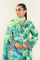 3PC Unstitched Printed Lawn Suit | KLP-3919 Printed KHAS STORES 