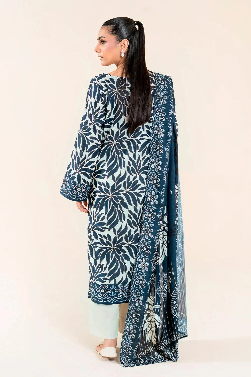 3PC Unstitched Printed Lawn Suit | KLP-3922 Printed KHAS STORES 