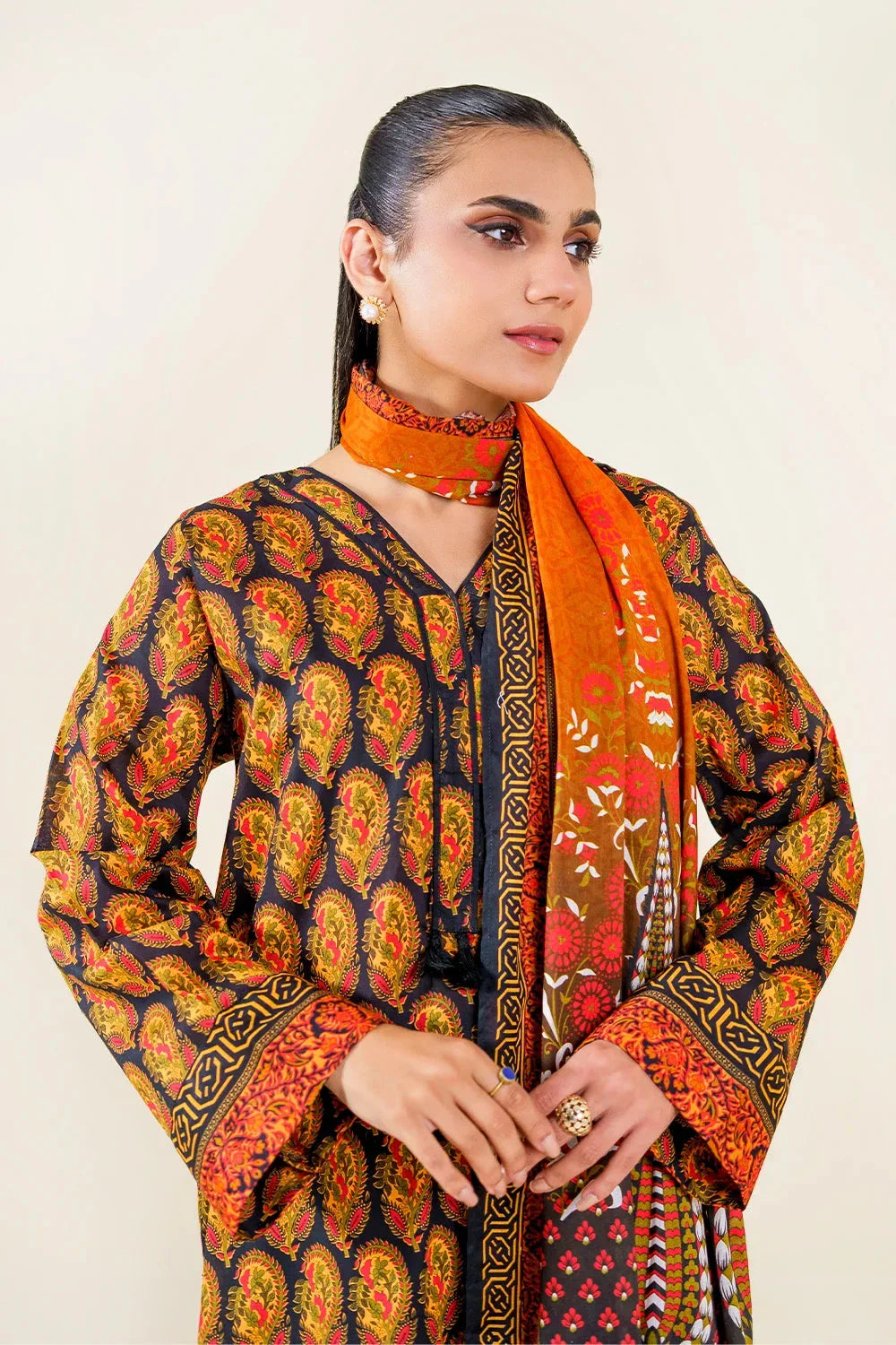 3PC Unstitched Printed Lawn Suit | KLP-3933 Printed KHAS STORES 