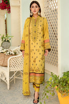 Aroma A-17 : Unstitched Embroidered Rod Viscose 3PC