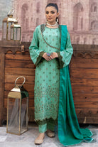 Dhanak DH-30 : Unstitched Luxury Embroidered Dhanak 3PC