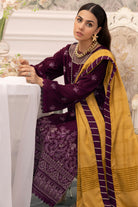 Saffron SA-09 : Unstitched Embroidered Dhanak 3PC
