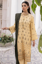 Saffron SA-10 : Unstitched Embroidered Dhanak 3PC