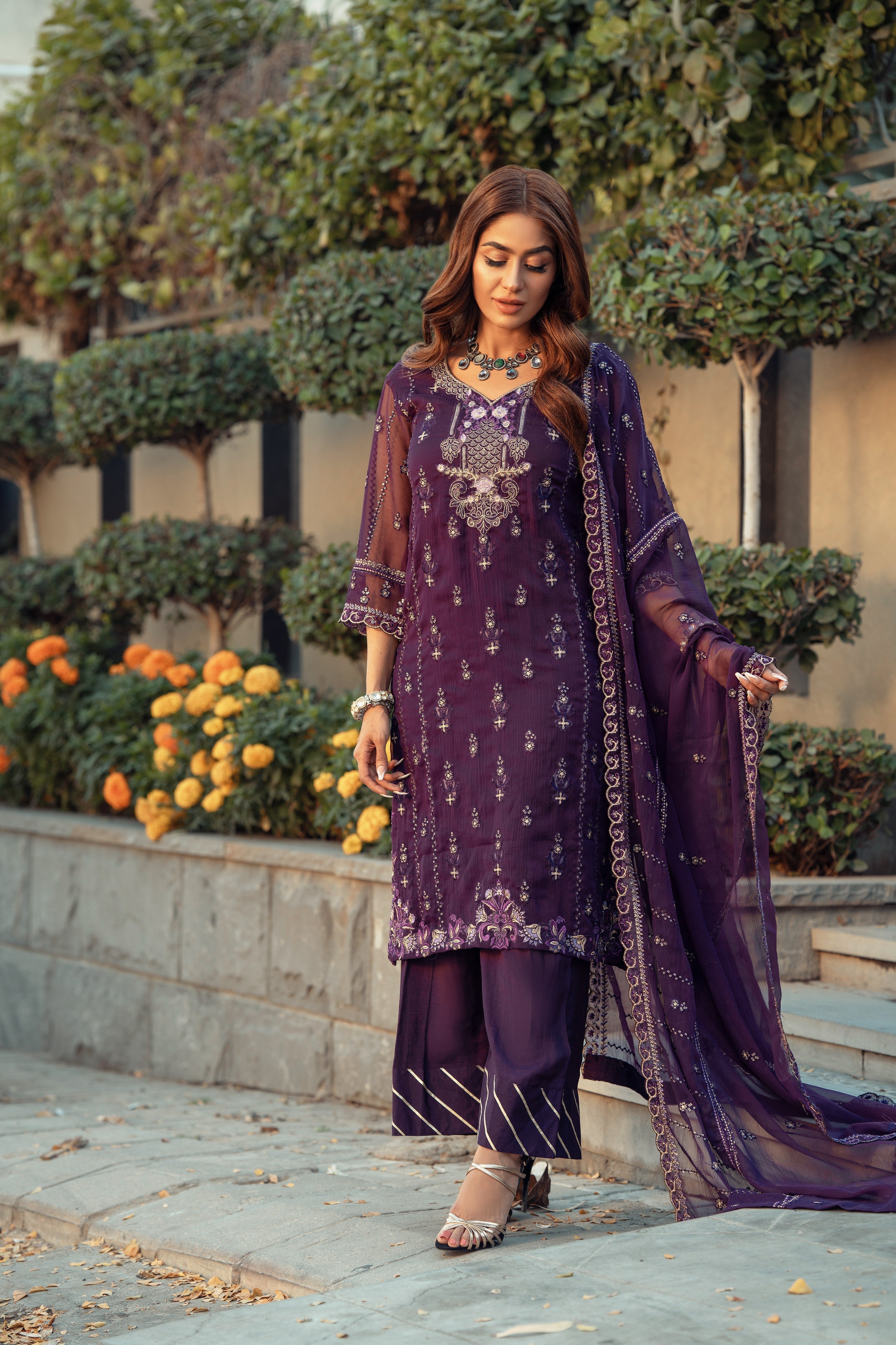 Chiffon Dresses Brands Collection 2024 Online in Pakistan  La Mosak