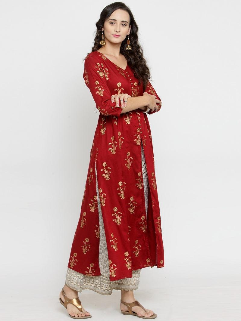 Women Red Maxi
