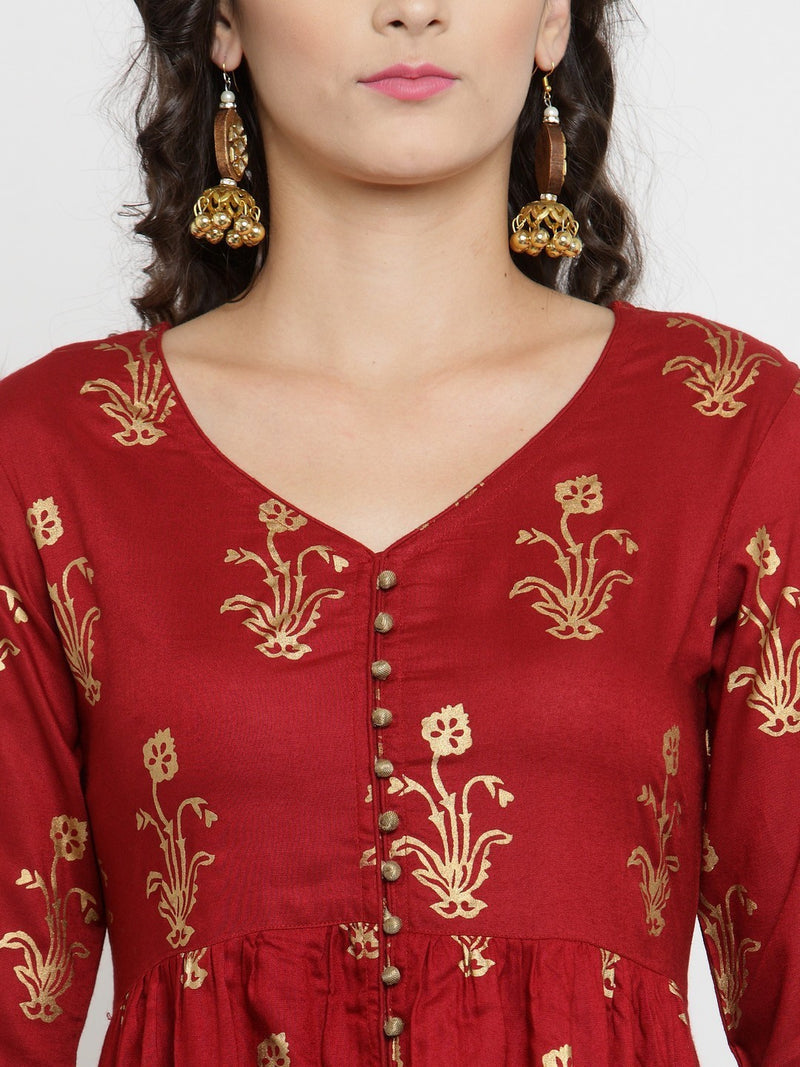 Women Red Maxi