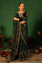 Embroidered Unstitched Luxury Saree KNAC-2994 Embroidered KHAS STORES 