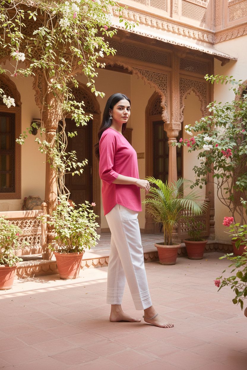 FANCY TROUSER BT-024 WHITE KHAS STORES 