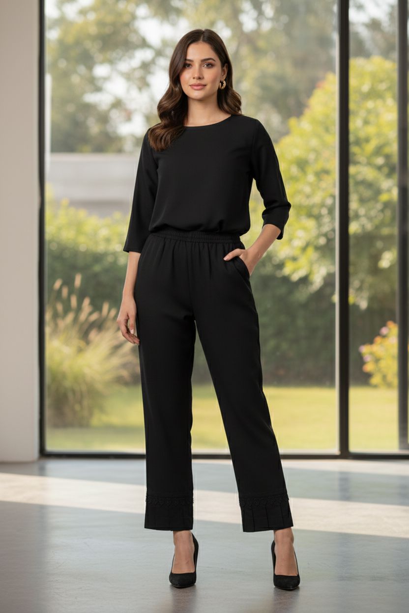 FANCY TROUSER BT-042 BLACK KHAS STORES 