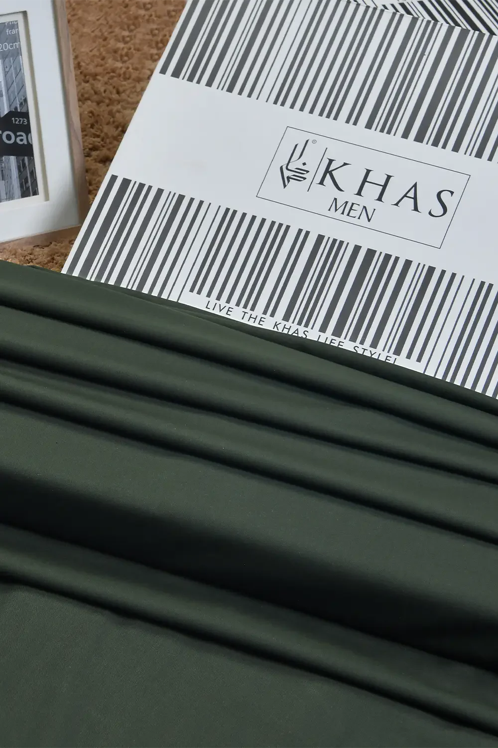 MENS UNSTITCHED SUIT SUMMER SUPERRIOR D-Green KHAS STORES 