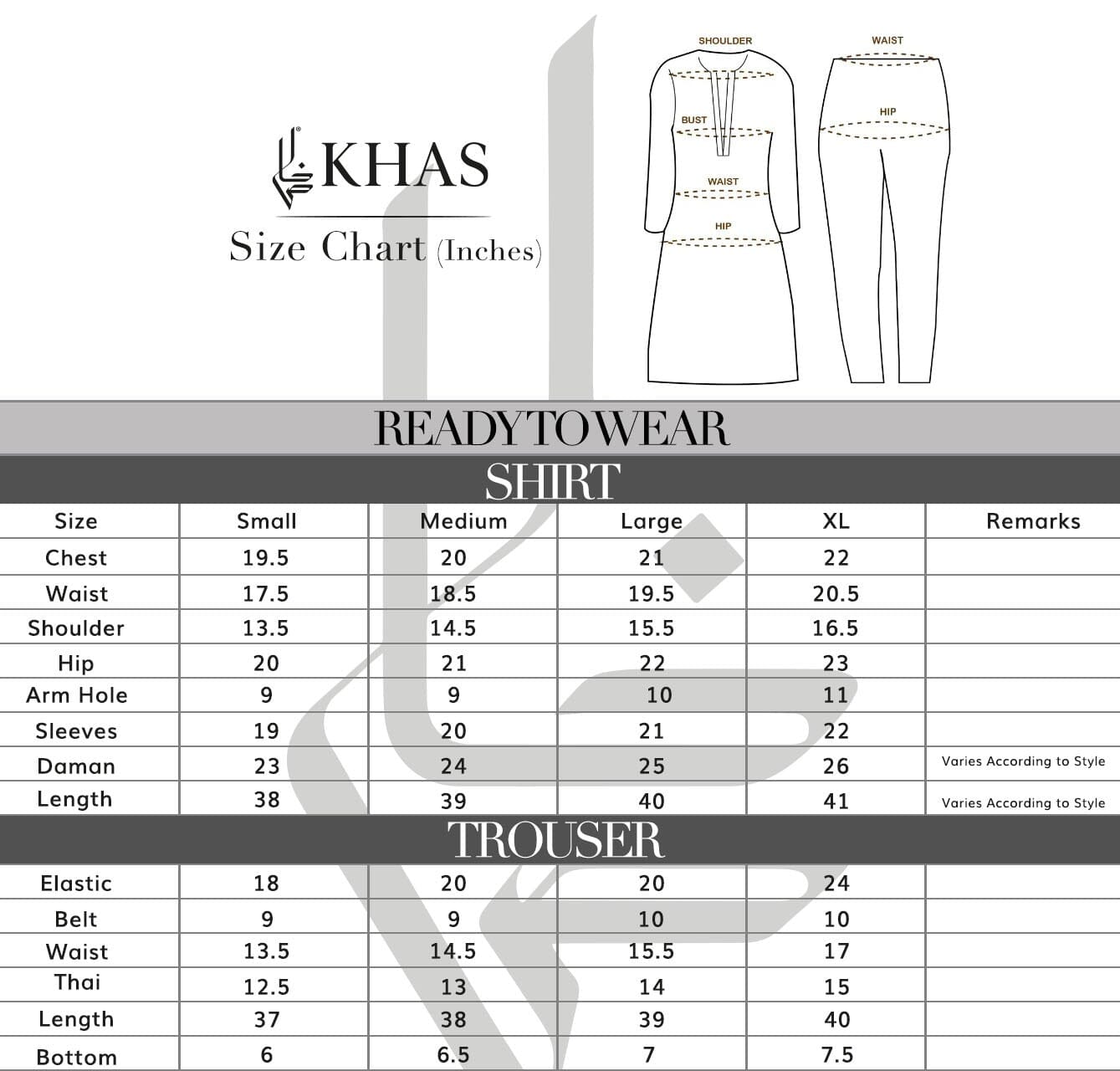 SHIRT & TROUSER RKT-025 KHAS STORES 