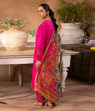 Shirt Trouser Dupatta - Magenta - Lawn Suit - 1137