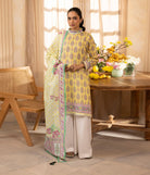 Shirt Dupatta - Yellow - Lawn Suit - 1618