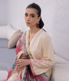 Shirt Trouser Dupatta - Beige - Lawn Suit - 1139