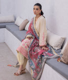 Shirt Trouser Dupatta - Beige - Lawn Suit - 1139