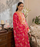 Shirt Trouser Dupatta - Pink - Lawn Suit - 1102
