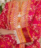 Shirt Trouser Dupatta - Pink - Lawn Suit - 1102