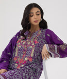 Shirt Shalwar Dupatta - Purple - Lawn Suit - 0196