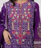 Shirt Shalwar Dupatta - Purple - Lawn Suit - 0196