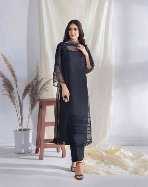 Black Raw Silk Dress – NK Couture