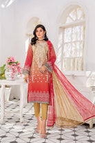Eleganza E-11 : Unstitched Embroidered & Printed Lawn 3pc