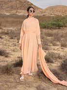 Natural calico modest abaya (MW-04)