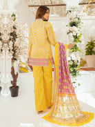 AMBER - YELLOW 3 PIECE UNSTITCHED LAWN